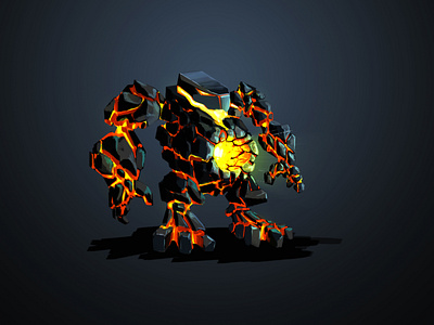 lava monster art character characterdesign concept art conceptart digitalart game illustration photoshop photoshop cs6