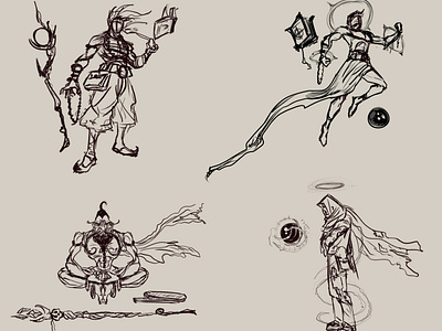 concept sketches for wizard