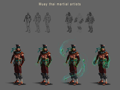 Earth element user Muay thai martial artist