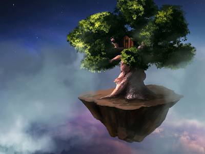Sky Tree concept art photoshop cs6