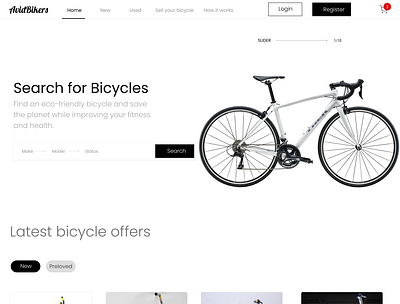 AvidBikers andela bicycle bikes ecommerce ui white