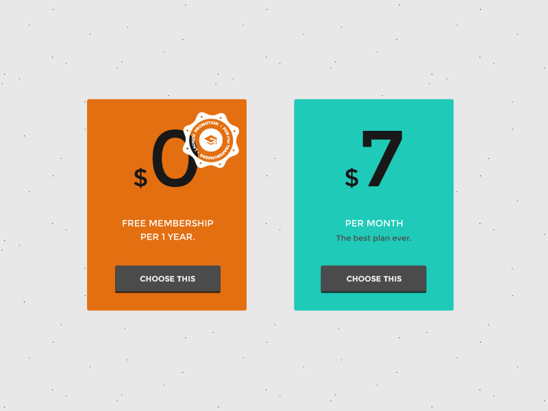 Pricing by Antonela on Dribbble