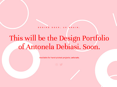 Soon geometry minimal pink portfolio red