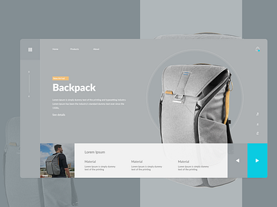 Backpack website adobe xd artist branding design flat interfacedesign minimal photoshop ui uidesing web website xd design