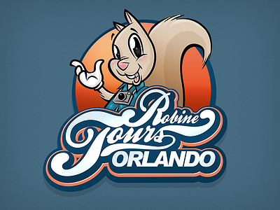 Robine Tours Orlando Logo branding character design corporate illustration logo mascot travel