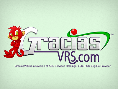 Gracias VRS Logo 3d character corporate logo mascot monkey spanish vrs