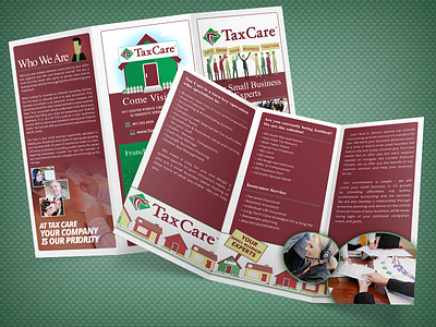 TaxCare Inc Tri-Fold Brochure branding brochure cpa media print sales taxes