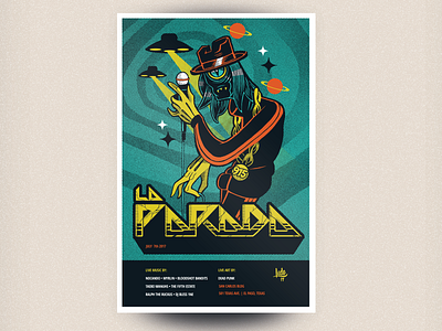 La Parada gig poster for July 2017 alien gigposter hiphop illustartion photoshop tracksuit ufo