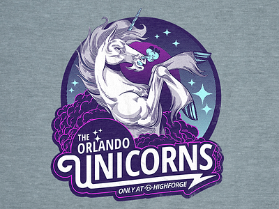 Orlando Unicorns concept design highforge orlando tshirt unicorns