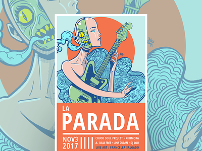 Nov Poster for la Parada elpaso gigposter illustartion ledo ledodesign photoshop