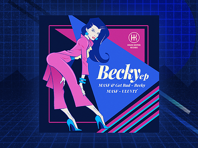 Becky album art album artwork album cover art design homage illustration ledo orlando photoshop retro design