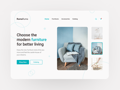 RumaRuma - Furniture Online Shop clean design design exploration furniture home page landing page online shop simple ui uiux ux web design
