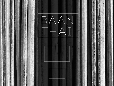 baan thai menu design menu type typography