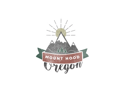 Mt. Hood design icon illustration pentool ui vector