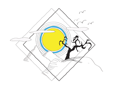 Climate drawing illustration landscape minimalist safari thumbnail
