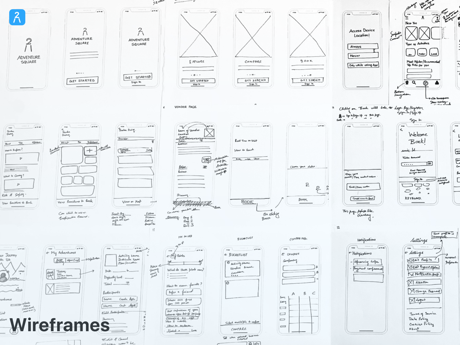 ASquare Wireframes by Aishwarya Bhardwaj on Dribbble