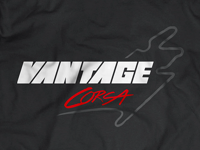 Vantage Corsa Logo aftermarket automotive branding logo mechanic racetrack racing repair vintage