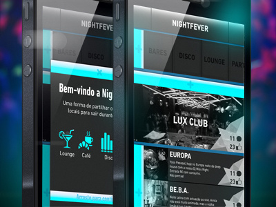 NIGHTFEVER — The Night Hang out app app application club ios iphone mobile music night nightfever ui user interface ux