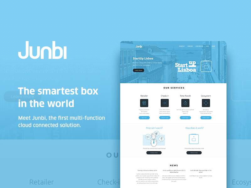 Junbi - The smartest box in the world box design icon junbi product website