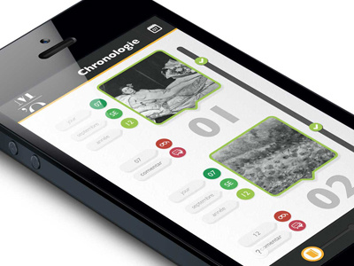 Orsay Museum app app chronologie iphone museum ui user interface ux