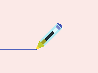 Pen icon colorful flat icon office vector graphic