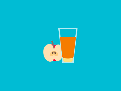 Apple juice colorful fitness flat icon vector graphic