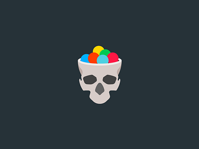 Skull & candys colorful flat freebie halloween icon vector graphic