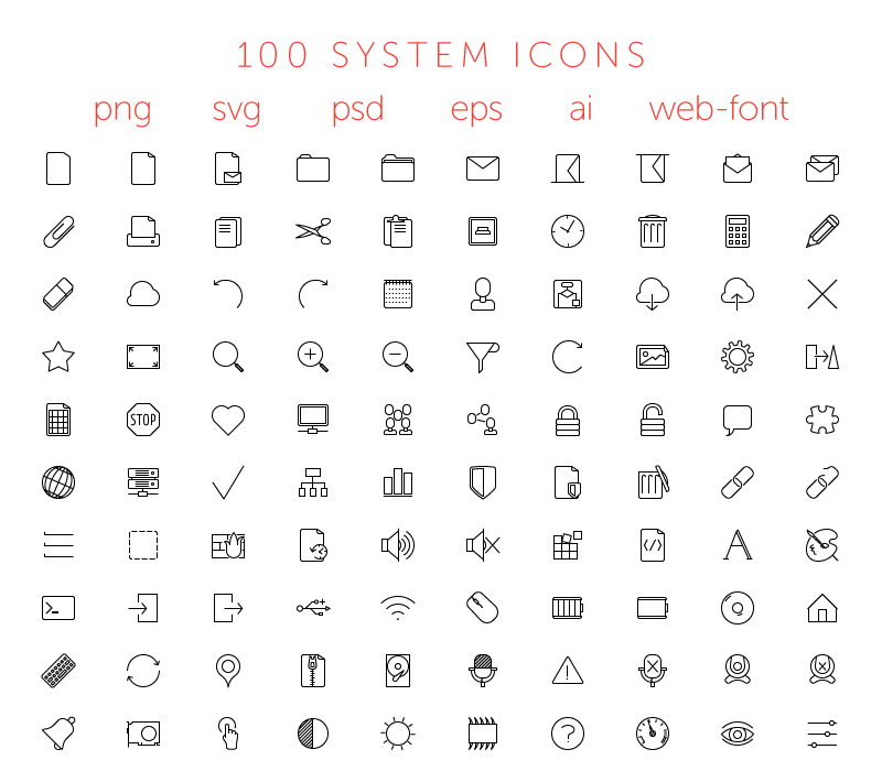 Icons шрифт