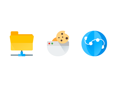 Web Icons browser colorful flat folder icon material design web
