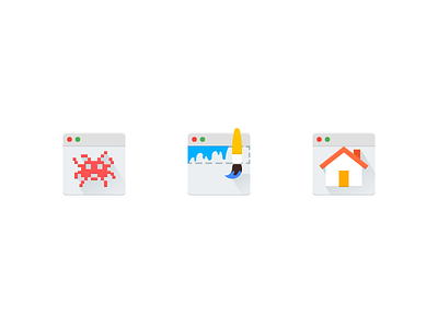 Web Icons browser colorful flat folder material design web