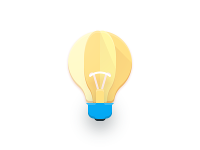Bulb colorful flat icon idea material design web