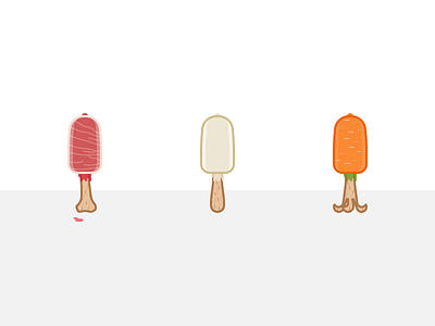 Ice Cream carrot filled ice cream icon meat outline popsicle