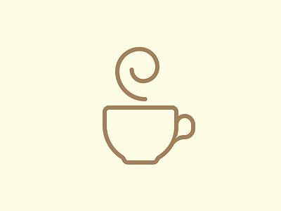 Cup of something hot coffee cup hot icon line outline simple