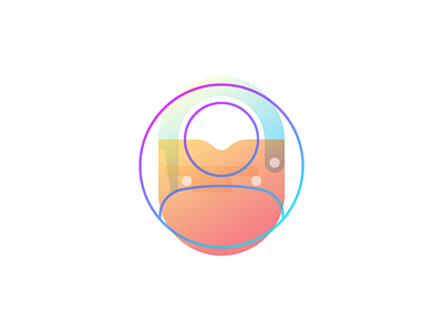 Security Privacy filled outline gradient icon padlock transparent user