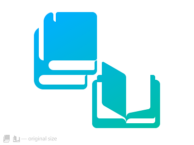 Books glyph gradient icon open book school study