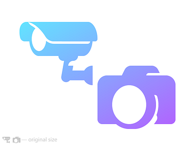 Cameras camera glyph gradient icon photo surveillance