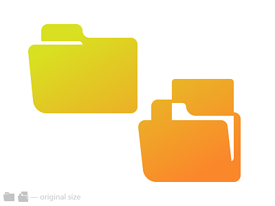 Folders empty file folder glyph gradient icon