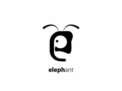 ElephANT Logo Concept black branding concept creative design illustration initial logo