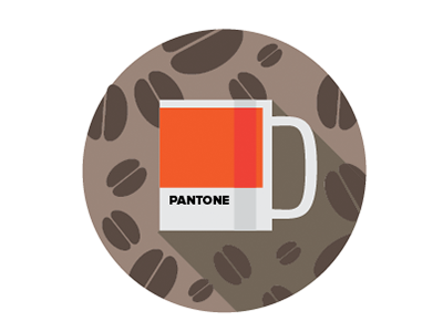 Orange pantone cup. MMm cawfee.