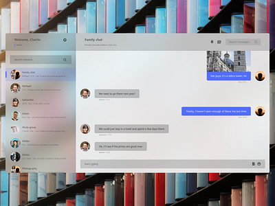 Fluent messaging app concept