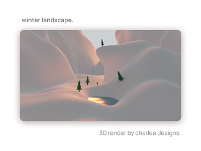 Winter Landscape - 3D render