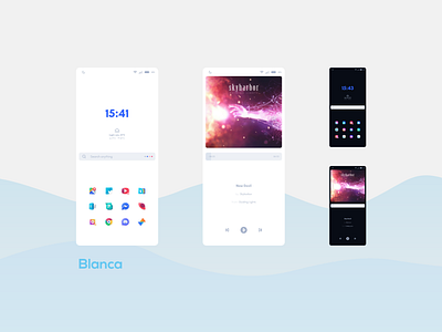 Blanca android customization design home screen icon theme ui ux widgets