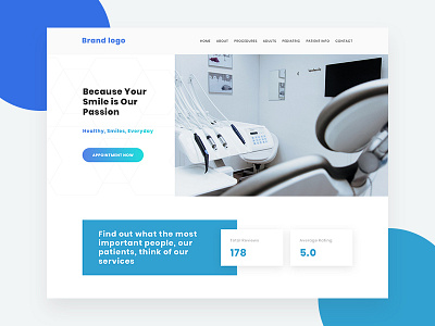 Dentist dentists design photoshop typogaphy webdesign website design