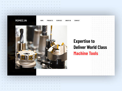 Romec CNC tool banner banner design color design header design photoshop typography uxui webdesign website template