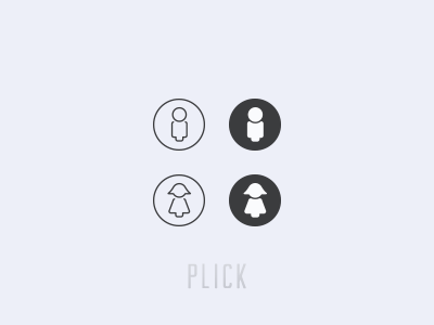 Gender icons for Plick v1.2 ai app icon illustrator man plick woman