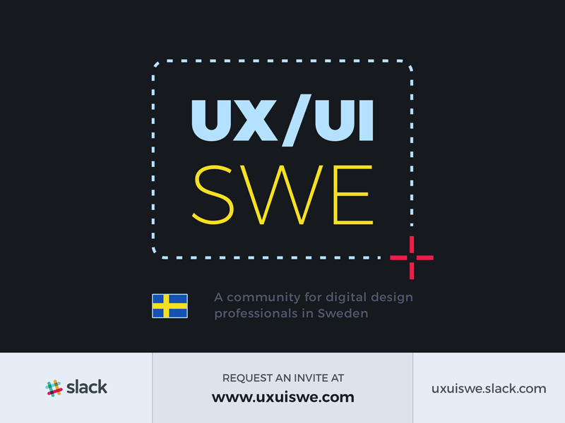 New Community for Designers in Sweden, Get your invite now! slack ui ux designer stockholm sweden community