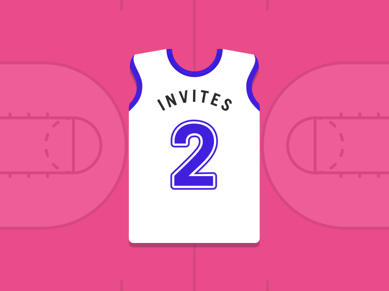 2 Dribbble Invites Giveaway nba basketball jersey draft giveaway competition dribbble invites invite