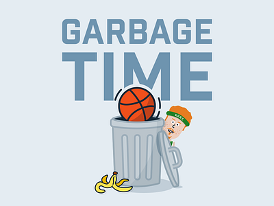Garbage Time NBA Podcast Cover Art basketball celtics cover garbage can nba podcast scals