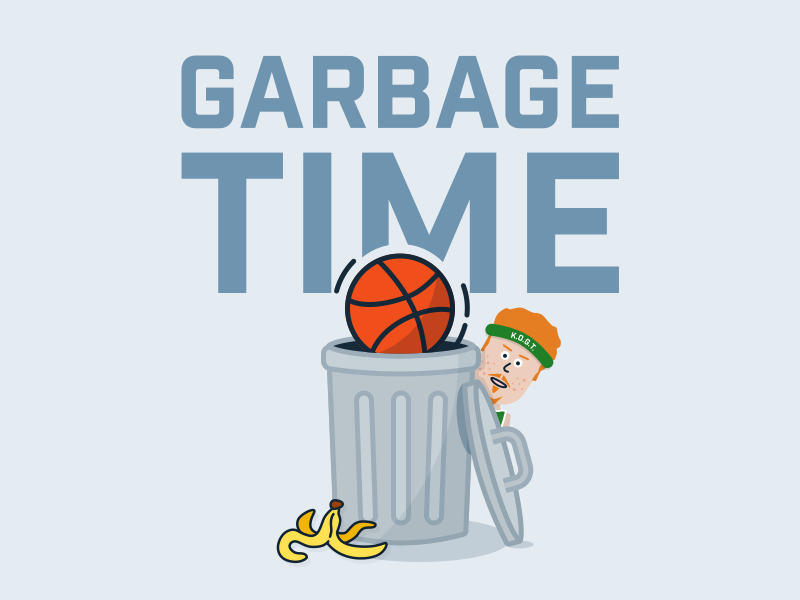 Garbage Time NBA Podcast Cover Art by Anton Andersson Andrejić on Dribbble