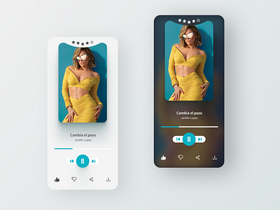 Music player mobile application design figma mobile player ui
